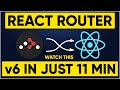 Master React Router v6 [REACT Tutorial]