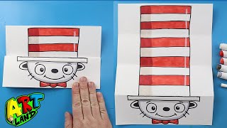 How to Draw a Cat in the Hat Surprise Fold