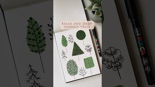 Relax and Draw: Doodle Trees Tutorial for Stress Relief #stressrelief #mindfulness #doodle #art