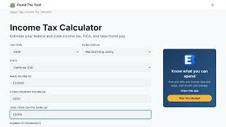 How to Use the Income Tax Calculator
