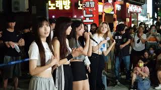 20220820 hongdae busking 홍대 미녀댄스팀 #레이디비(Lady B) 버스킹 01 - 공연시작 멘트(performance start statement)