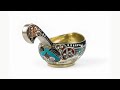 antique russian faberge gilded silver u0026 enamel kovsh