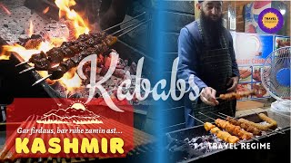 Kashmiri Kabab (Tujj) at Khayam Chowk. Srinagar Street Food. Jammu Kashmir famous food in Srinagar