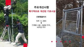 HiFENCE (신방형울타리), 콘크리트 기초없이 긴장력을 도입한 신개념 울타리.