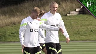 Erling Haaland, De Bruyne, Foden, Guardiola ALL SMILES in training | Man City vs Borussia Dortmund