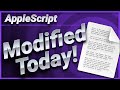 AppleScript Tutorial : Most recent modified file from a folder