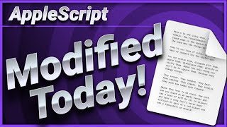 AppleScript Tutorial : Most recent modified file from a folder