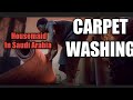 A day in a life as housemaid in saudi Arabia . Wash carpet with me.#Kadama