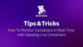 [Datadog Tips & Tricks, 한글 자막] How To Monitor Containers in Real Time with Datadog Live Containers