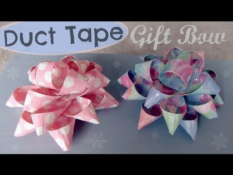DUCT TAPE GIFT BOW - Holiday How To | SoCraftastic DUCT TAPE GIFT BOW - Holiday How To | SoCraftastic