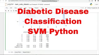 Diabetic Disease Classification SVM Scratch Python Code / SVM Scratch Python Code