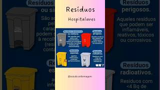 Resíduos Hospitalares!!! #enfermagem #explore #aprender #trendingshorts #youtubeshorts #estudos