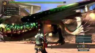 MH3U Giant \u0026 Tiny Green Plesioth Event Giant Monster Hunter 3 Ultimate