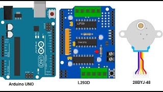 Order 28BYJ-48 stepper motor by Arduino and L293D