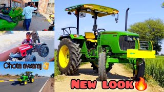 Aaj Apne John deere ko Di New look🔥👌/Swaraj ka Tyre Tut Gya😱/3000 ka khrcha ho gya💸💲🤑/Full Enjoy😇