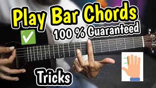 Play Bar Chords Easily 🎸- 100% Guaranteed - Tricks & Hacks - Beginners Easy Guitar Lesson