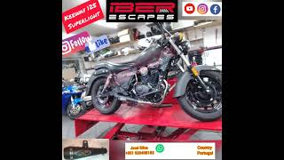 keeway superlight 125 exhaust sound muffler like Akrapovic SC Project M4 #iberEscapes