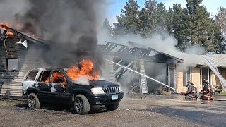 Garage Destroyed in Bemidji House Fire