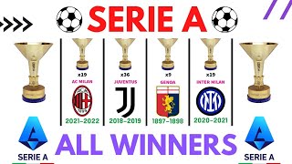 SERIE A ALL WINNERS FROM 1897 TO 2022.....🙌