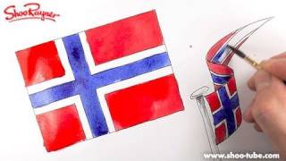 How to draw the Norwegian Flag - Spoken Tutorial