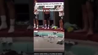 Messi patea y pisotea la camisa de Mexico . #messi #mexico #mundialqatar2022  🤬😱😡