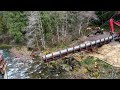 flying a bridge with a summit yarder. jeffries construction and th logging