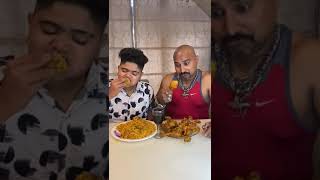 chicken leg piece & chicken dum biryani and Kanda hmm😋😋 #food #short