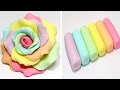 How To Make Marshmallow Fondant *How to make a RAINBOW ROSE FLOWER by CakesStepbyStep