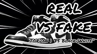 🤯 Fake Vs Real Jordan 1 OG’ 85 Black/White! #nike #jordan #shoes