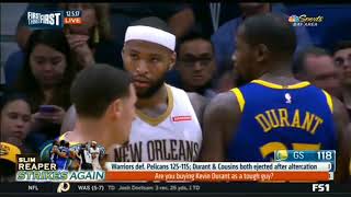 Cris Carter and Nick Wright reacts to Kevin Durant both ejected after altercatio