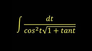 Integral of 1/(cos^2(x)sqrt(1+tan(x))) - Integral example