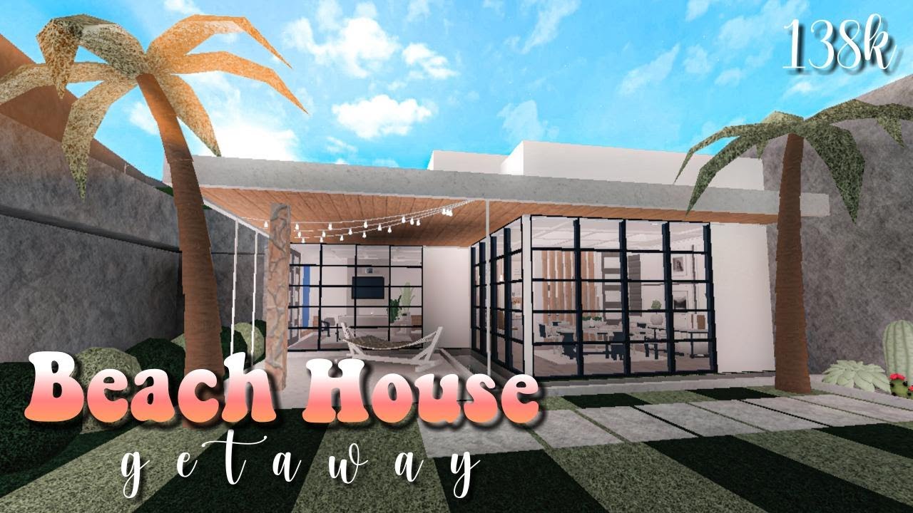 Bloxburg - Beach House Getaway Speed Build (No Gamepass) - YouTube