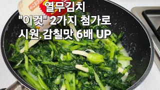 열무김치 맛으로 둘째가라면 서운한,이것 2가지 첨가로 맛 6배 UP!