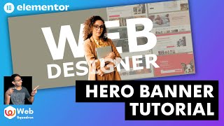 Hero Banner Portfolio Web Designer - Elementor Pro Wordpress Tutorial