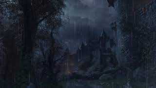Heavy Rain and Thunder Sounds On Old Castle - Rainstorm & lightning for Sleeping, Study, Relax
