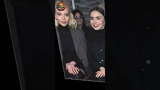 Anya Taylor Joy and lily Collins are buddy-buddy#shorts #viral #celebrity