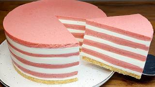 No oven / No one will guess how you made it! Pink crepe cake