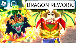 ROBLOX Blox Fruits DRAGON REWORK UPDATE! (MEMES)