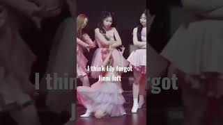 #nmixx #lily forgot jinni left /chero changed (haewon is shock)#kpop #jinni