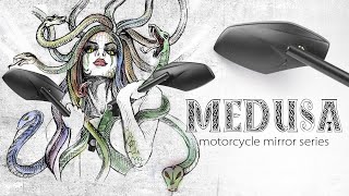 KiWAV motorcycle aluminum mirror - Medusa black