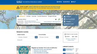 SJSU OneSearch: BASIC SEARCHING
