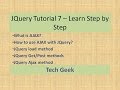 JQuery Tutorial 7 | JQuery AJAX | Learn Step by Step