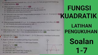 Latihan pengukuhan bab 2 Fungsi Kuadratik : Punca persamaan , Julat ketaksamaan dan Pembezalayan