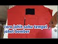 Cara menjahit kantong tempel || pakai resleting pada lengan jaket