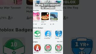 PGing 2013 Roblox account w/ offsales