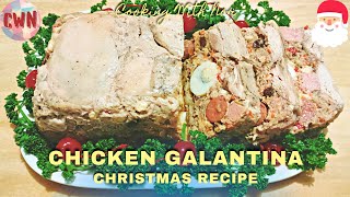 STEAMED CHICKEN GALANTINA | NO OVEN NO BAKE | CHRISTMAS RECIPE