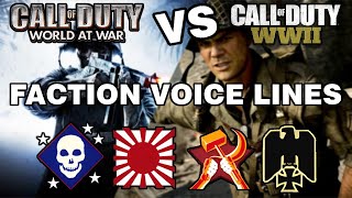 Faction Voice Lines - (Call of Duty WaW vs Call of Duty WW2)