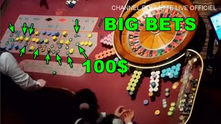 BIG BETS 100$ IN TABLE IN REAL ROULETTE IN CASINO LAS VEGAS OF 23/01/2025