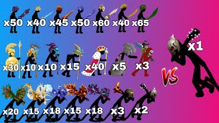 All Unit's Stick Figures Vs Mega Final Boss - Stick War Legacy