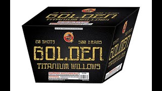 GOLDEN TITANIUM WILLOWS 20 SHOT - FCC1758 - HOT FIREWORKS